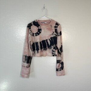 Pam and Gela Top Womens Petite P Cropped Pink Dye T Shirt FLAW
